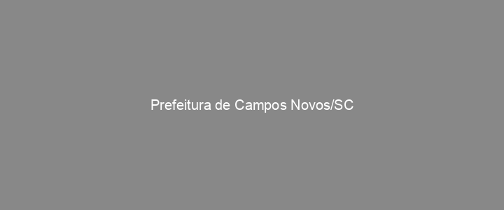 Provas Anteriores Prefeitura de Campos Novos/SC